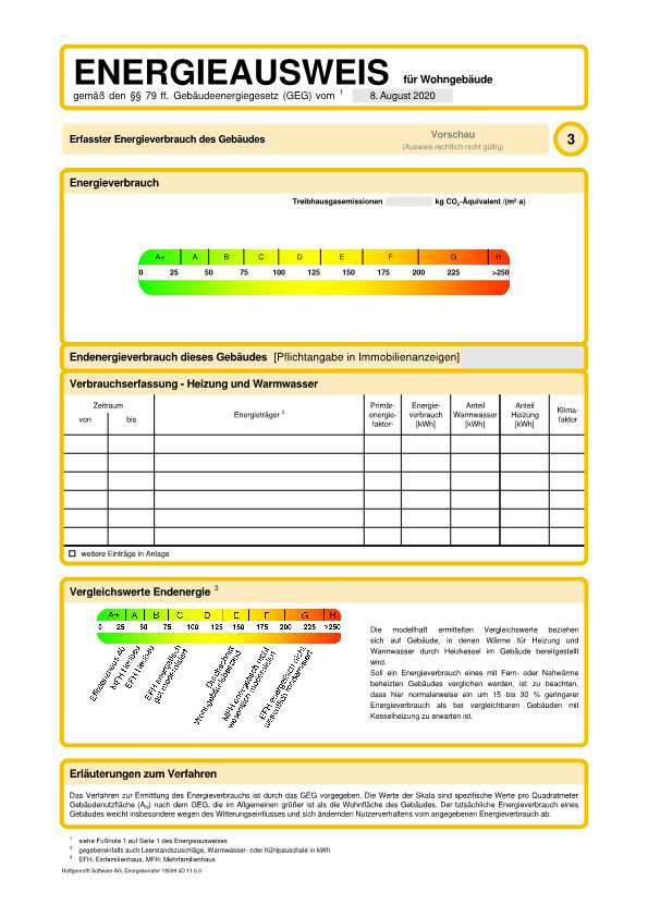 vorläufiger Energieausweis